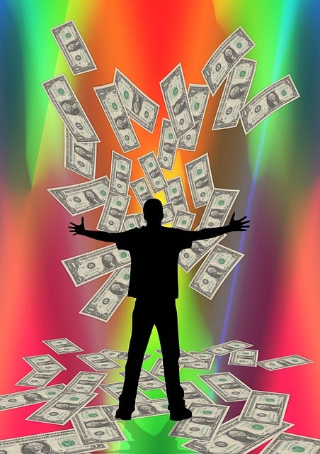 Rich person enjoy money